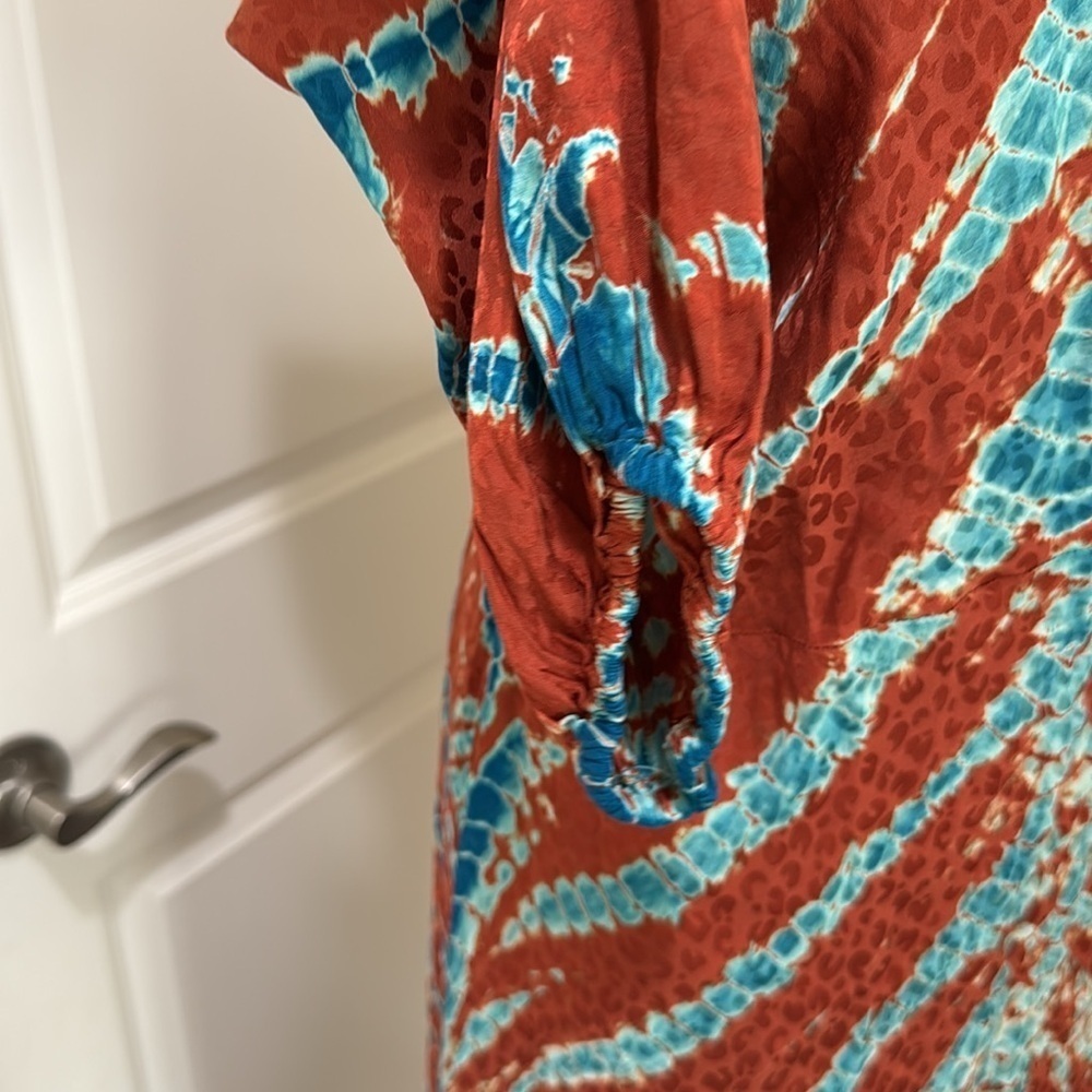 Young Fabulous & Broke Belle Midi Wrap in Mud Savannah Wash Wrap Dress Small - Picture 8 of 9